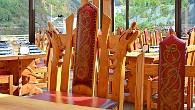 Carved cafe furniture